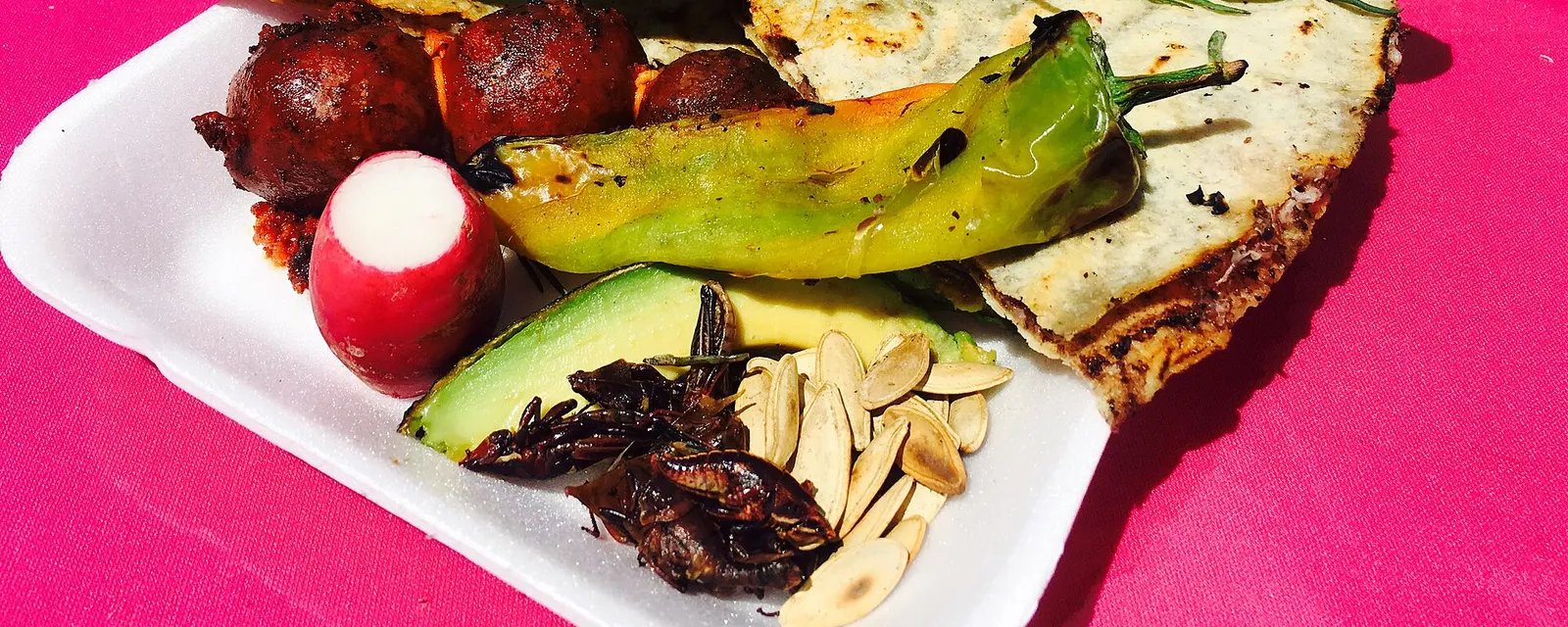 Tlayuda oaxaqueña con asiento, frijoles, quesillo y carne asada